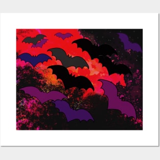 Bats In Flight Posters and Art